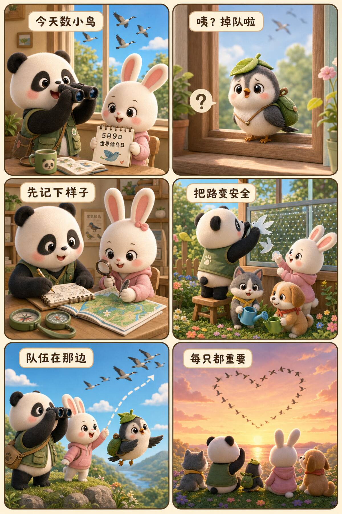 数鸟小队出发
