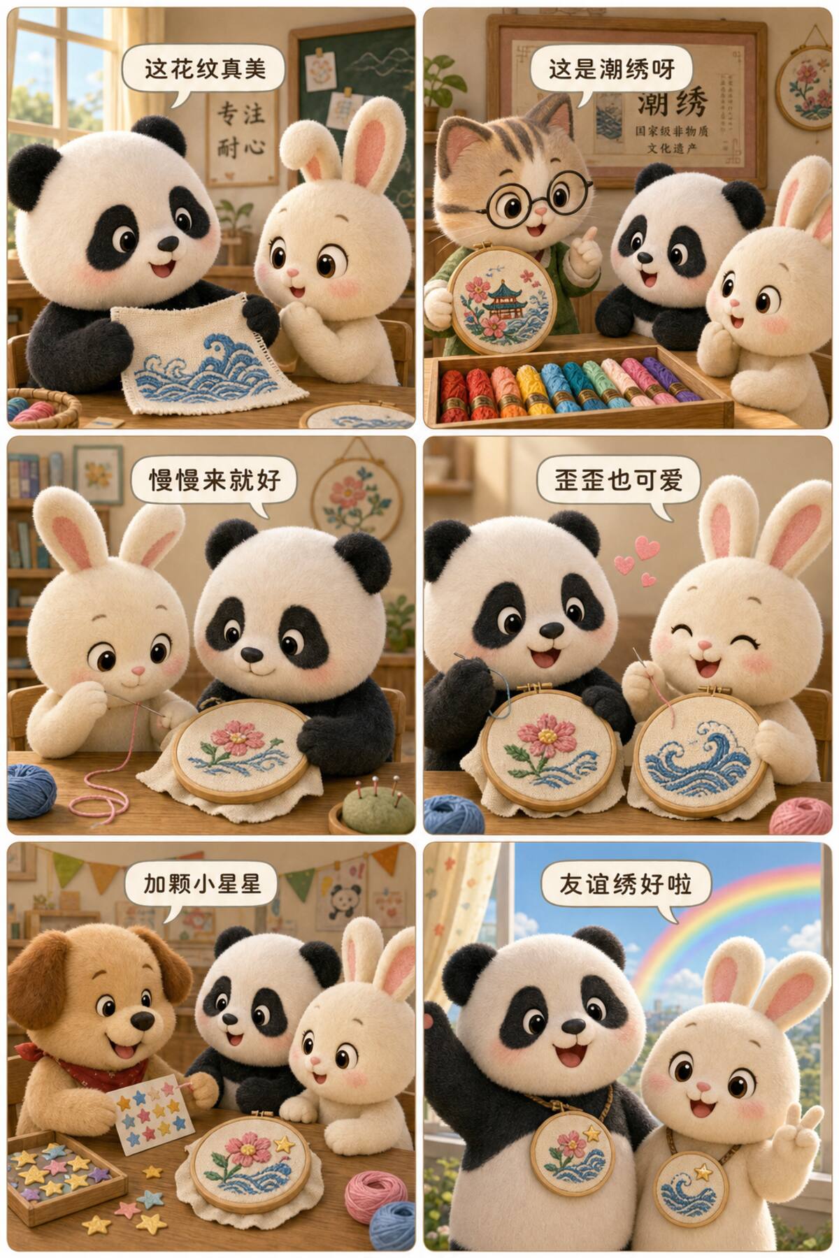 潮绣小花