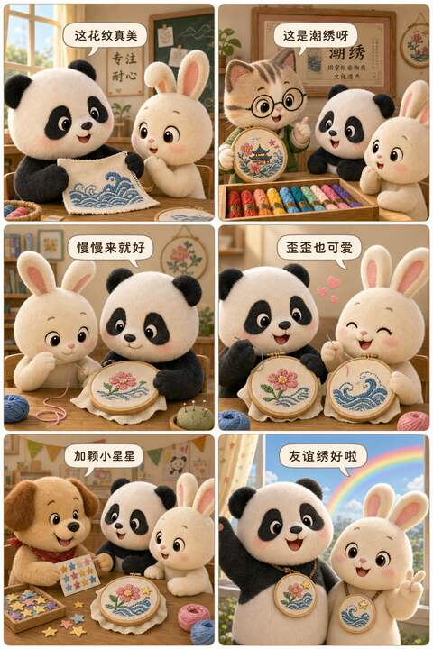潮绣小花